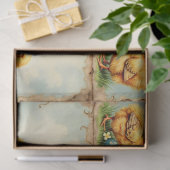 Paasfeest Vintage 2 Little Chicken Holiday Collect Tissuepapier (Geschenk)