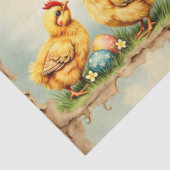 Paasfeest Vintage 2 Little Chicken Holiday Collect Tissuepapier (Detail)