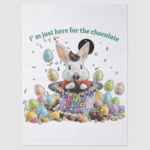 Paasfeest voor Chocolade Liefhebbers Tissuepapier