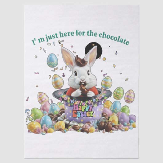 Paasfeest voor Chocolade Liefhebbers Tissuepapier (Voorkant)