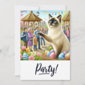 Paasfeest voor kattenliefhebbers kaart (Voorkant)