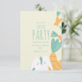 Paasfeest Wortel Konijn Evenement Kaart (Staand voorkant)