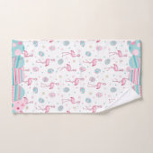 Paasflamingo en geverfd eierspatroon bad handdoek (Handdoek)