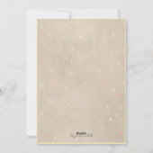 Paasflamingo en geverfde eieren feestdagenkaart (Achterkant)