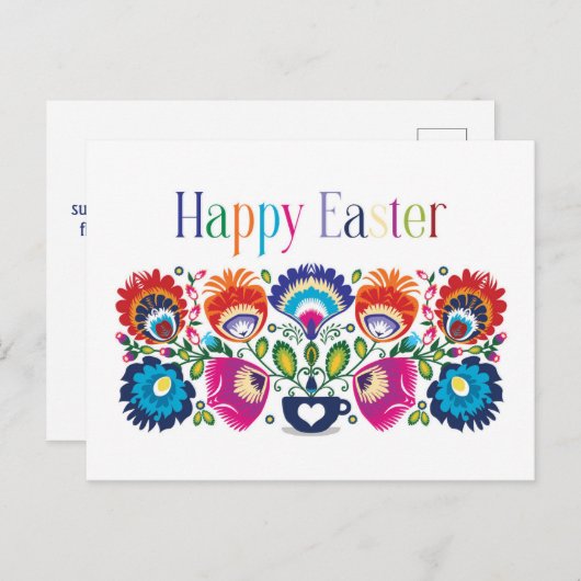 Paasfolklore, aangepast Briefkaart tekst (Voorkant / Achterkant)