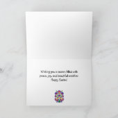 Paasfolklore met 2 Roosters Aangepast gevouwen Kaa Kaart (Binnen)