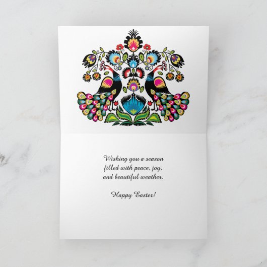 Paasfolklore met pauzes, aangepaste tekst kaart (Binnen)