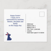 Paasfolklore met twee blauwe bundels 🐰 aangepaste briefkaart (Achterkant)