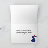 Paasfolklore met twee blauwe bundels 🐰 aangepaste kaart (Binnen)