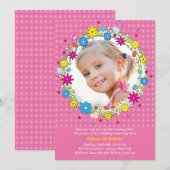 Paasfoto - uitnodiging van de partij van Birthday (Voorkant / Achterkant)