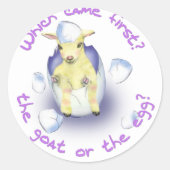 PaasFunny Goat Ronde Sticker (Voorkant)