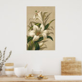 Paasgallen, Victoriaans Bloemen in Bloom Poster (Keuken)