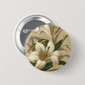  Paasgallen, Victoriaans Bloemen in Bloom Ronde Button 5,7 Cm (Voorkant /achterkant)