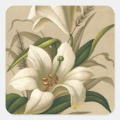  Paasgallen, Victoriaans Bloemen in Bloom Vierkante Sticker (Voorkant)