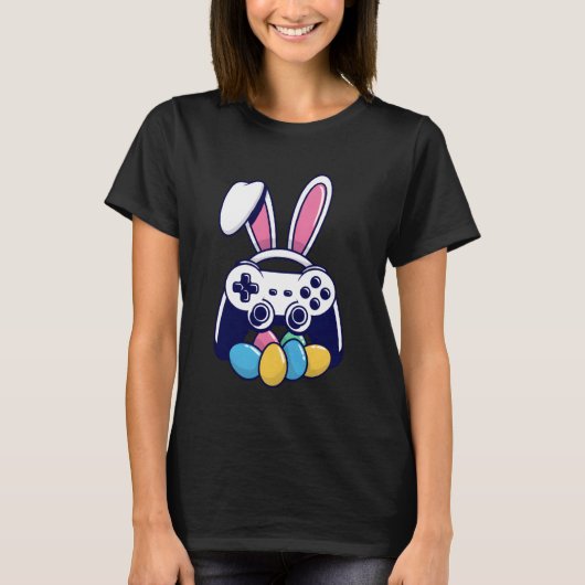 Paasgamerkonijn Controller-eieren T-shirt (Voorkant)