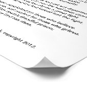 Paasgedicht "Drie dagen geleden" Poster (Hoek)