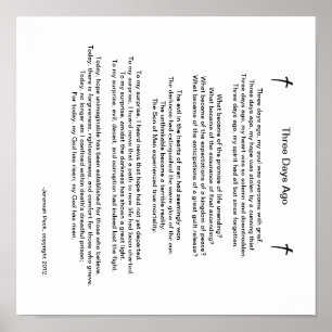 Paasgedicht "Drie dagen geleden" Poster