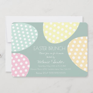 Paasgekleurde Eieren Diner Brunch Familie Pastel Kaart