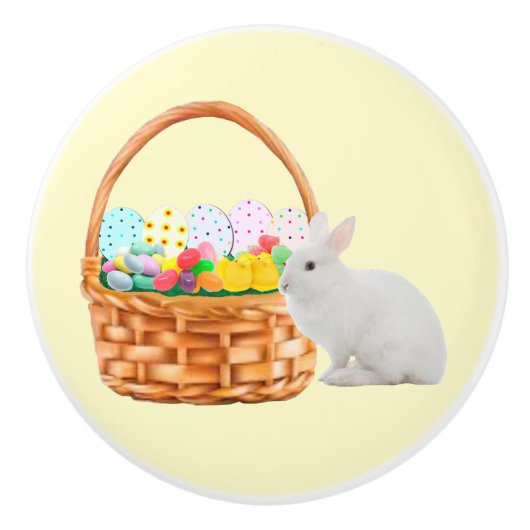 Paasgele keramische trek keramische knop (Voorkant)