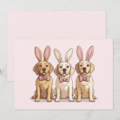 Paasgele Labrador Retriever Honden Feestdagenkaart (Voorkant / Achterkant)