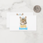 Paasgeluk Paas Kat Grappige Seder Joods Notitiekaartje (Voorkant / Achterkant in situ)
