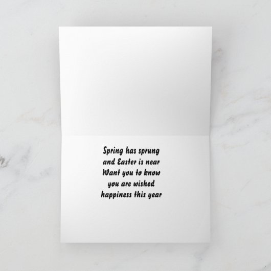 **PAASGELUK** STUURDE JE DE WEG FEESTDAGEN KAART (Binnen)