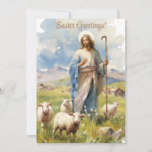 Paasgenade: Jezus tussen de schapen Feestdagenkaart (Voorkant)