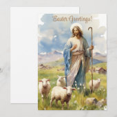 Paasgenade: Jezus tussen de schapen Feestdagenkaart (Voorkant / Achterkant)