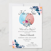 Paasgeslacht onthullen Baby shower Kaart (Voorkant)