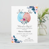 Paasgeslacht onthullen Baby shower Kaart (Staand voorkant)