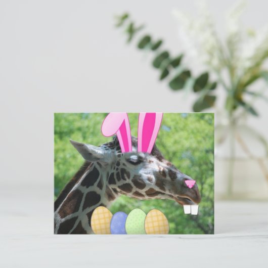 PaasGiraffe Feestdagenkaart (Staand voorkant)