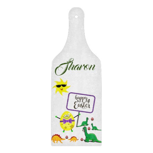 Paasglazen snijvlak dinosaur snijplank (Voorkant)