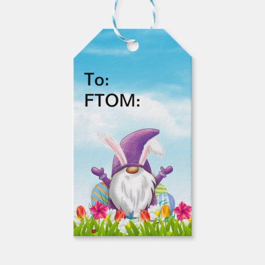 Paasgnome Cadeaulabel (Voorkant)