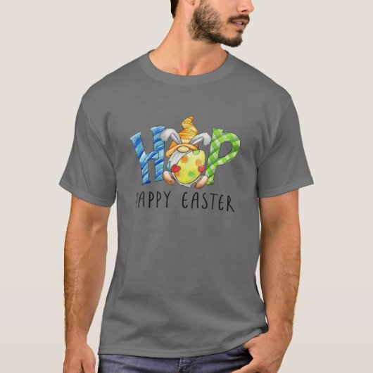 Paasgnomen Bunny Gnome Hug Paaseieren Happy Ea T-shirt (Voorkant)