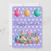 Paasgnomen en paaseieren feestdagenkaart (Voorkant)