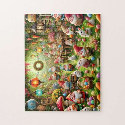 Paasgnomen Fantasievolle Lentetuinfeest Legpuzzel (Verticaal)