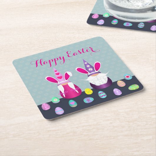 Paasgnomen Kartonnen Onderzetters (Schuin)