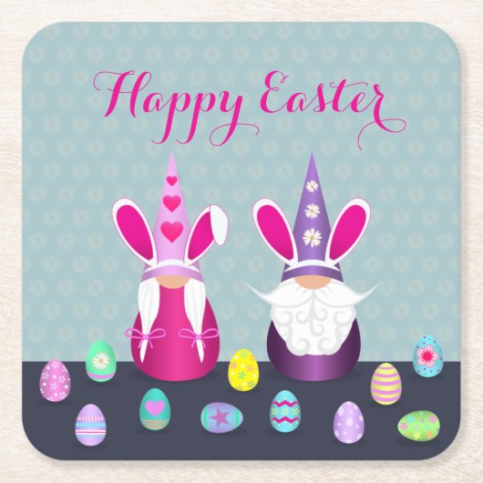 Paasgnomen Kartonnen Onderzetters (Voorkant)