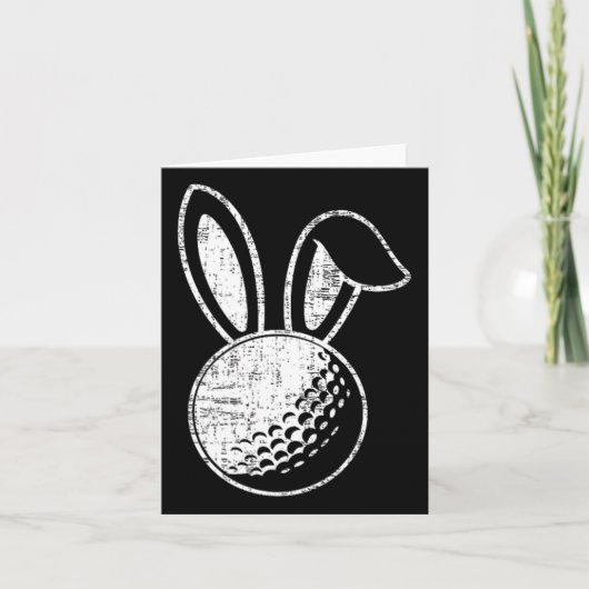 Paasgolf Bunny Oren Grappig Golfgeschenk  Kaart (Voorkant)