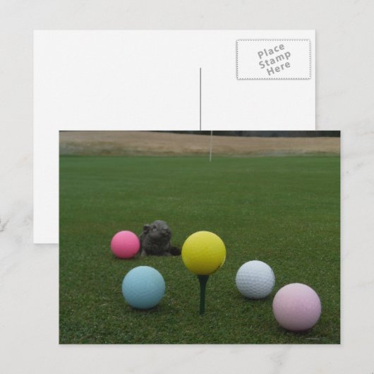 Paasgolf Feestdagenkaart (Voorkant / Achterkant)