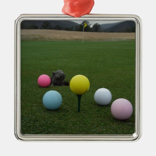 Paasgolf Metalen Ornament (Voorkant)