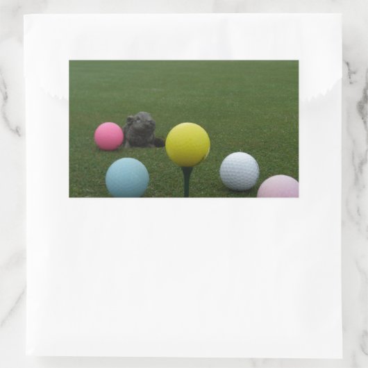 Paasgolf Rechthoekige Sticker (Tas)