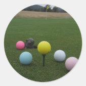 Paasgolf Ronde Sticker (Voorkant)