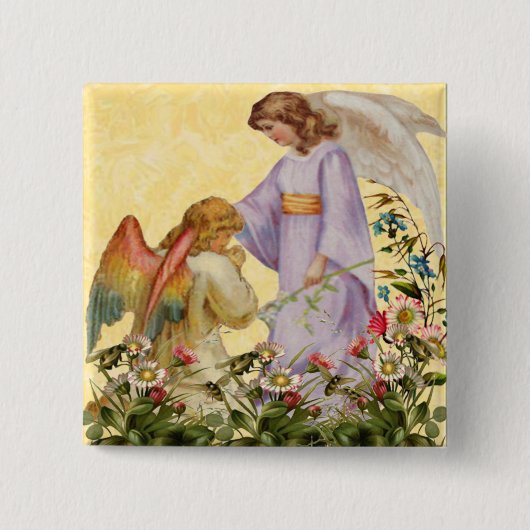 Paasgordels Angel-Button Vierkante Button 5,1 Cm (Voorkant)