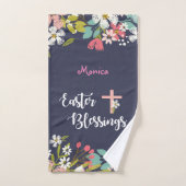 Paasgordijnen van Risen Christus Flowers Bad Handdoek (Handdoek)