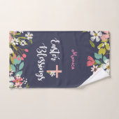 Paasgordijnen van Risen Christus Flowers Bad Handdoek (Handdoek)
