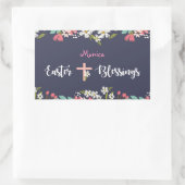 Paasgordijnen van Risen Christus Flowers Rechthoekige Sticker (Tas)