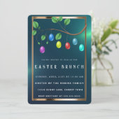 Paasgoud Lijst Schattige Eieren Uitnodiging (Staand voorkant)