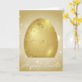 Paasgouden Ei Kaart (Gele Bloem)