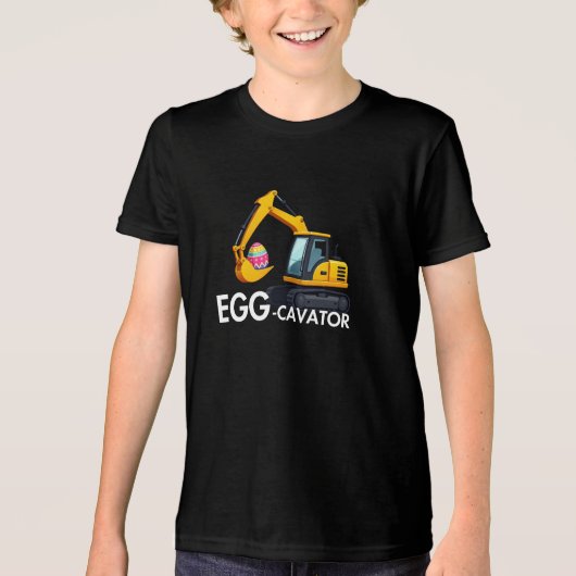 paasgraafmachine met eicellen Tri-Blend shirt (Voorkant)